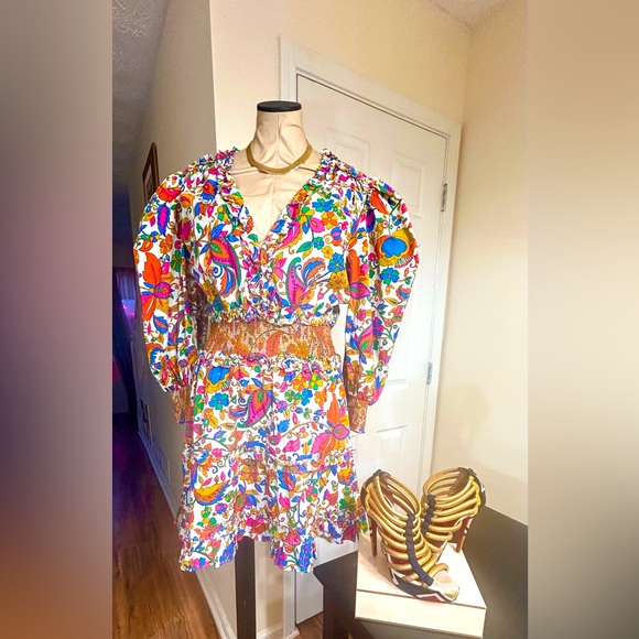 House of Harlow 1960 Dresses & Skirts - House of Harlow 1960: Nicole Richie Ruffle Balloon Sleeve Dress-NWOT